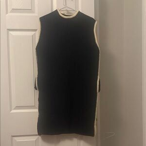 Gilli Black Mini Dress with Cream Edges